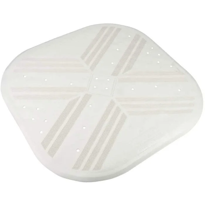 Tapis de bain/douche antidérapant, caoutchouc avec ventouses, blanc 57 x 35,5 cm -- AA1802AY