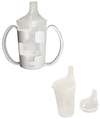 Gobelet Adhome - 250 ml - set avec porte-gobelet + 2 becs verseur incliné/court pet/gr ouverture