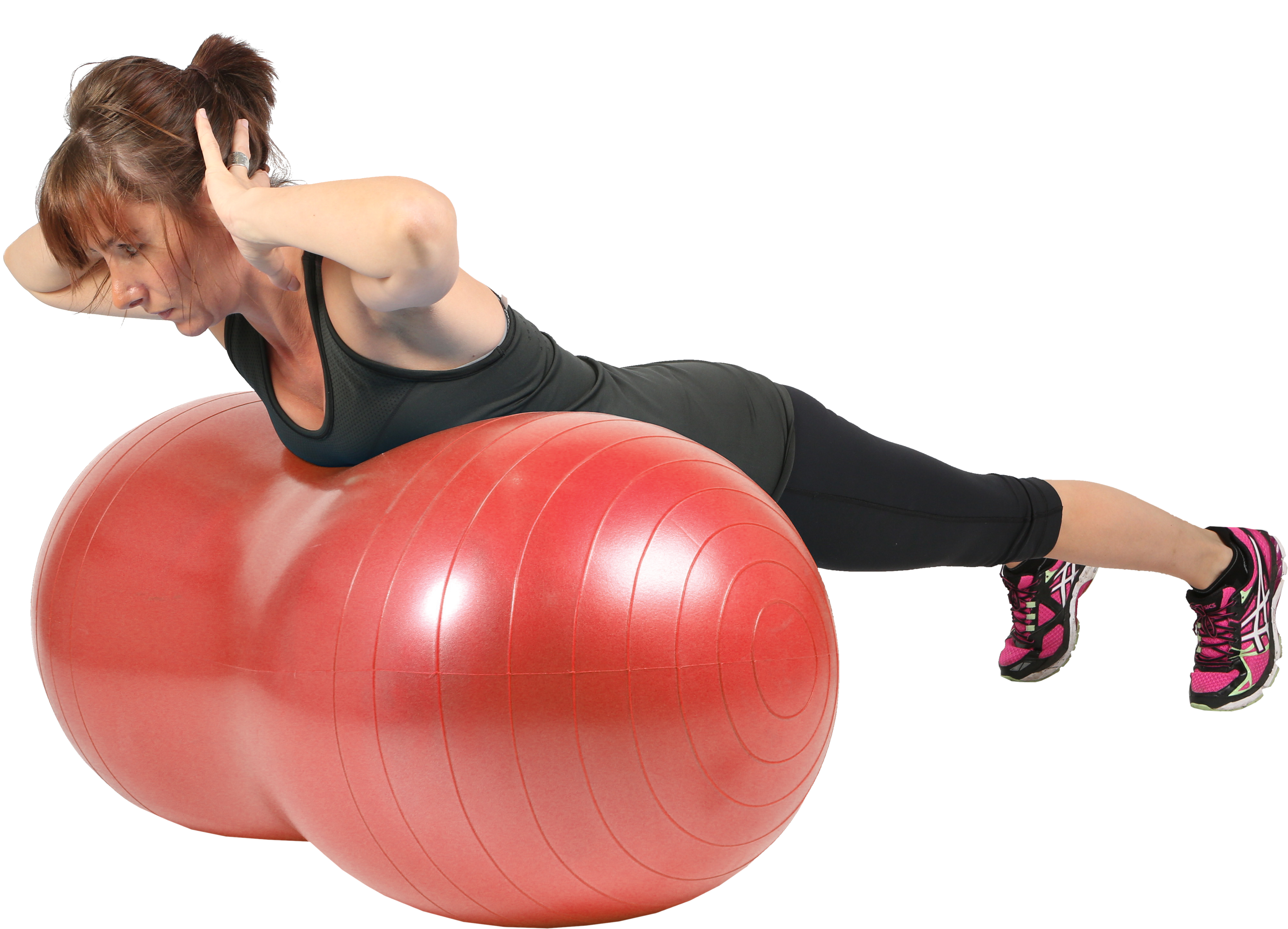 Peanut Ball met fysiorolvorm 50 x 100 cm rood -- 05-011103