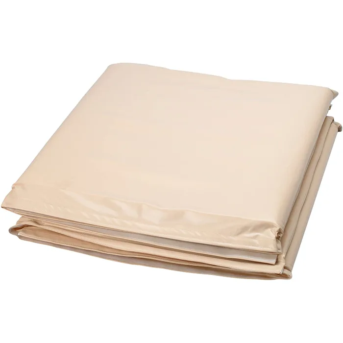 Bekleding voor bedsponde volle lengte, beige vinyl 200 x 39 cm (per paar) -- AA3441