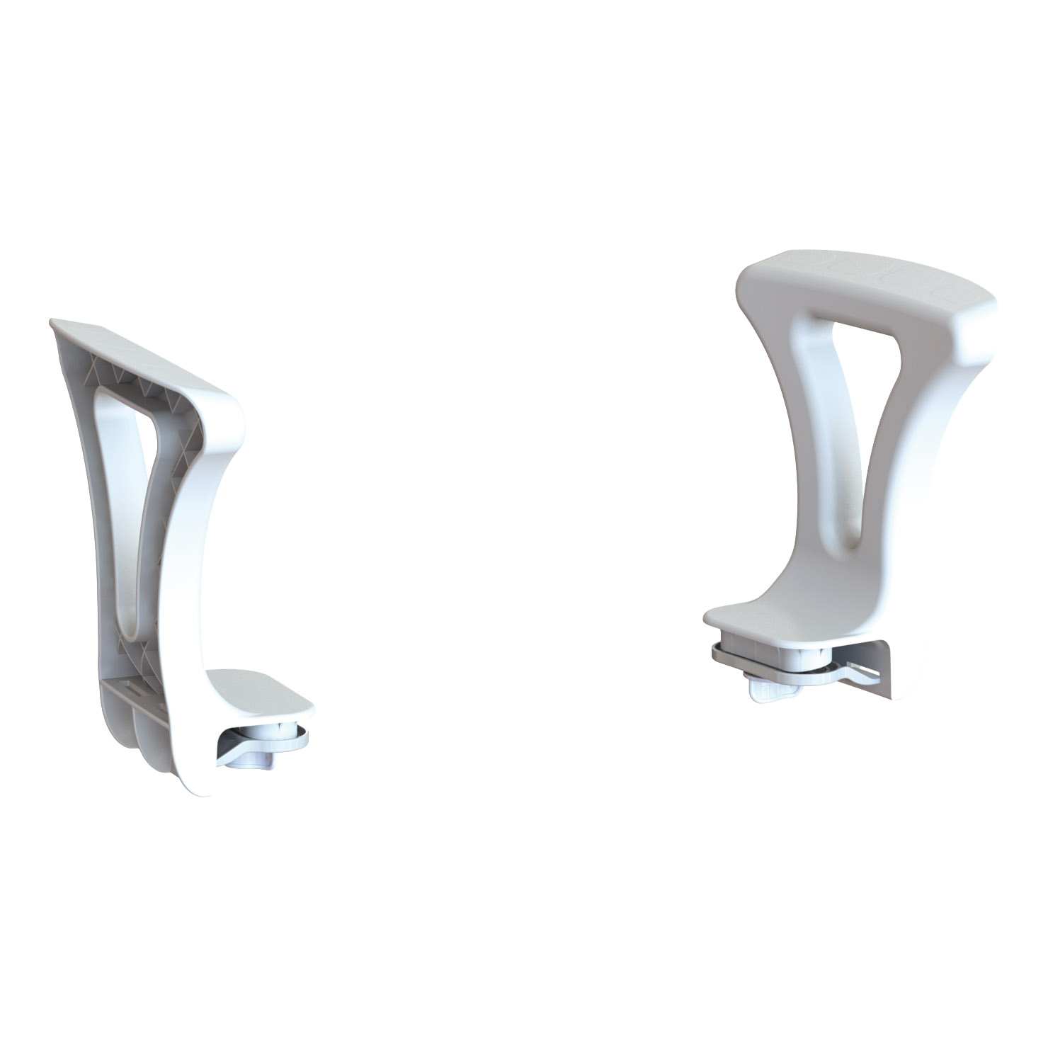 Siège de douche matière synthétique/aluminium Quattro option : accoudoirs, hauteur 19 cm (1 paire)