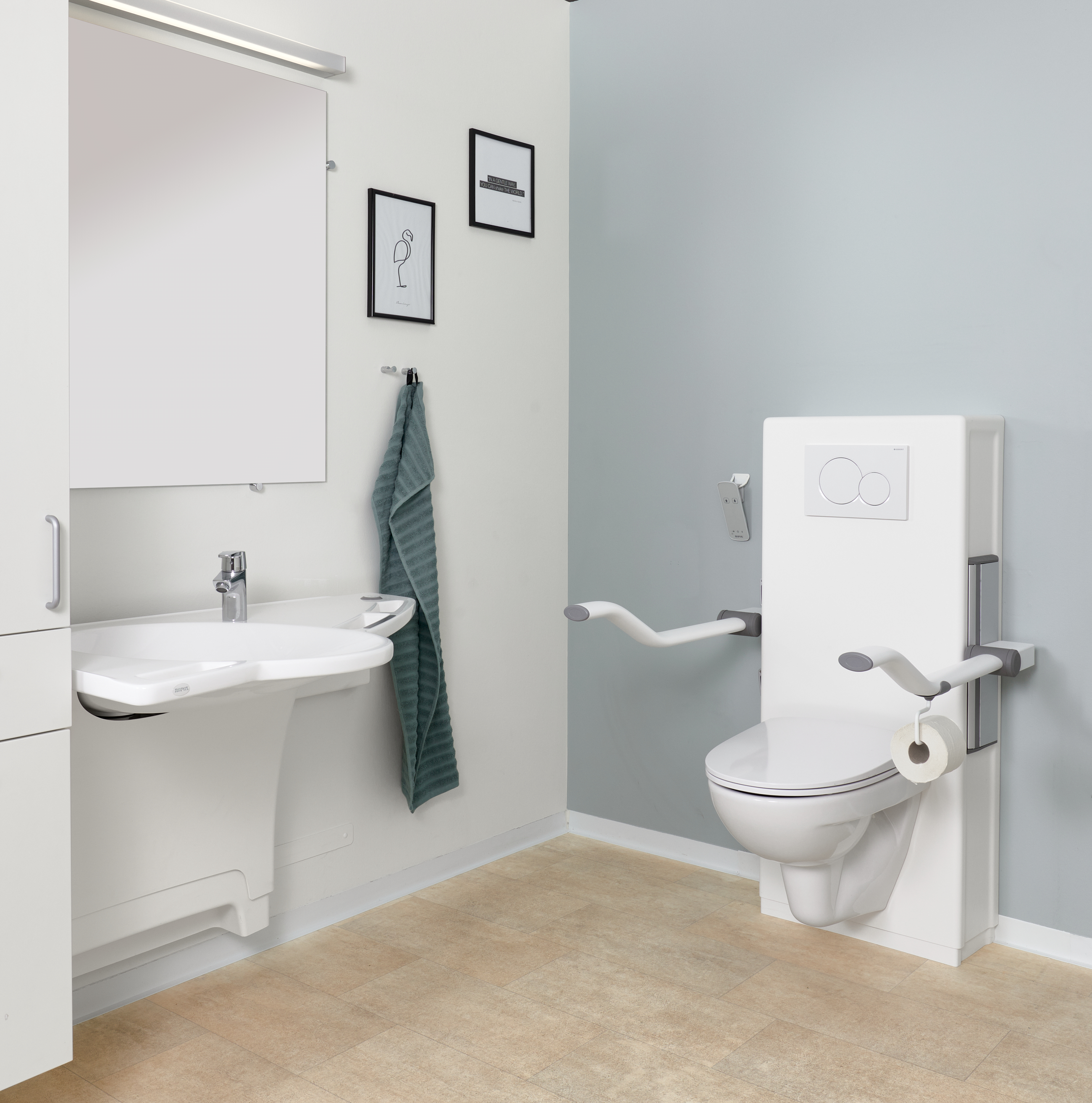 Toilet Lifter Ropox hoog-laagunit met manuele hoogteverstelling 40 - 62 cm -- 40-45030
