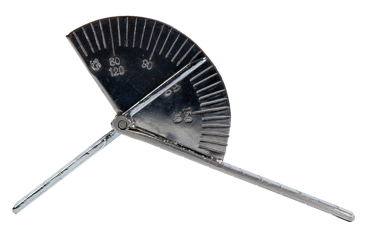 Goniomètre de doigts en inox 180° pour des petits doigts - par 5°