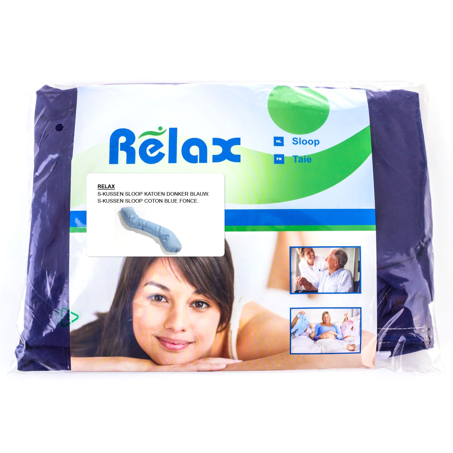 Relax S-coussin housse - coton - blanc