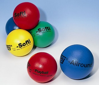 Schuimbal met PU coating Volley 16 cm - Playball grote veerkracht -- 513750