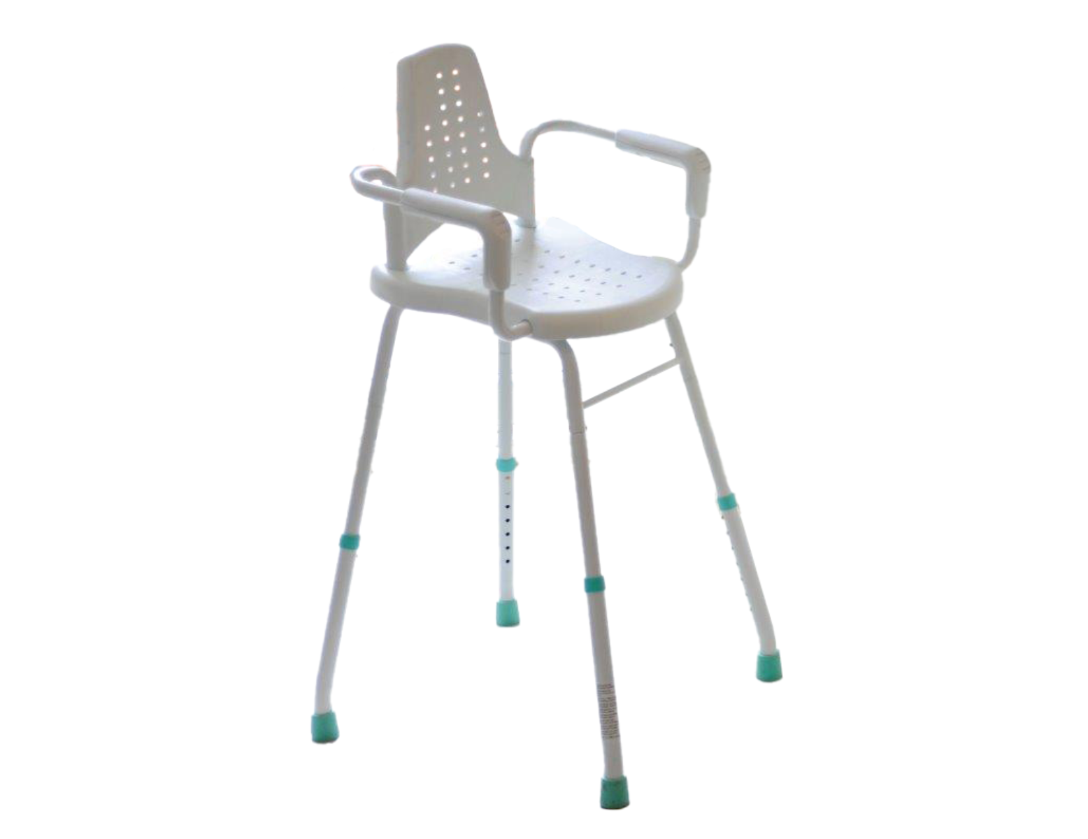 Chaise de douche/travail modèle haute Prima Modular - aluminium - 41-56 cm