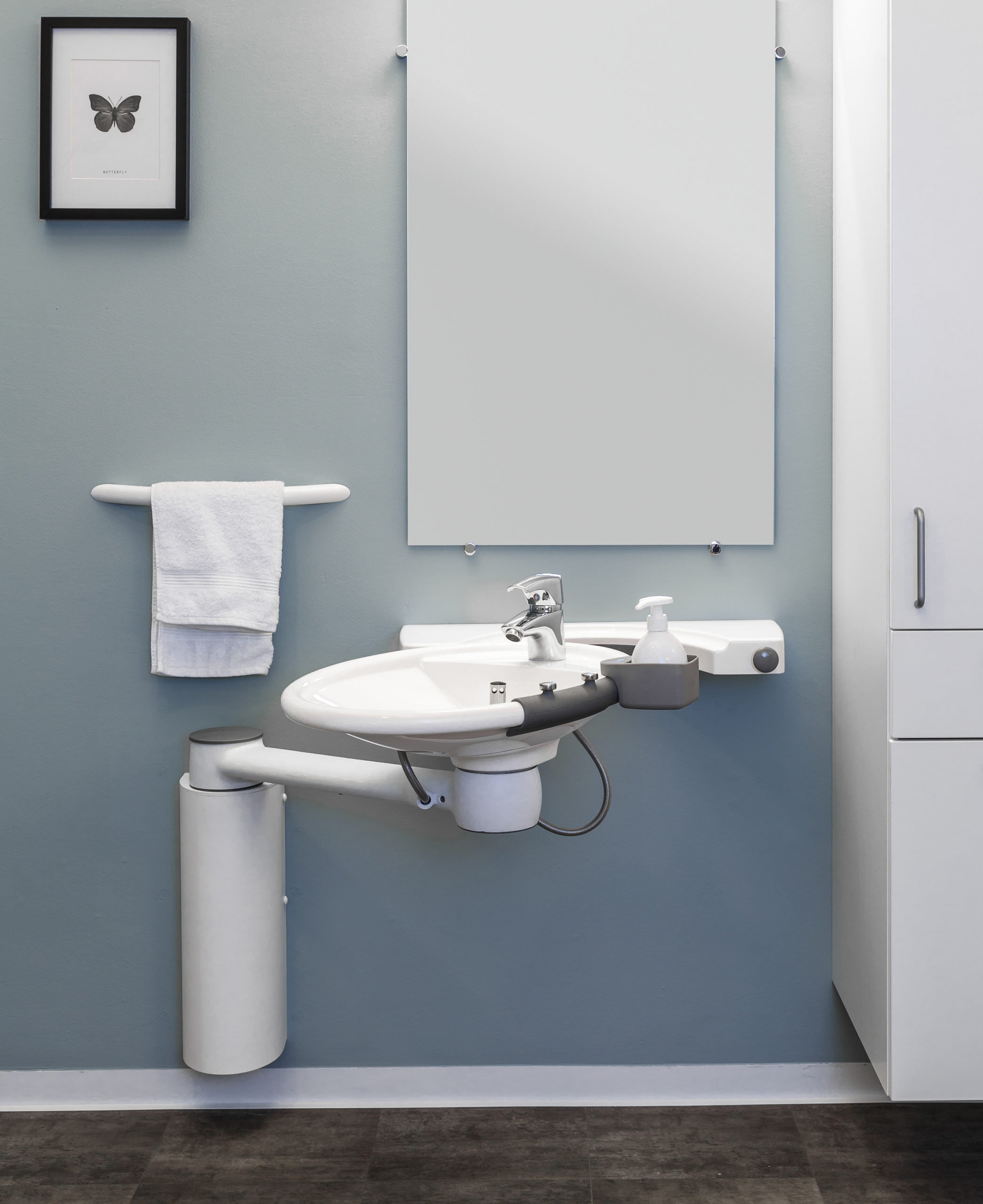 Zwenkbare lavabo Ropox Swingline 75-95 cm,  incl. mengkraan + flexibels -- 40-41140