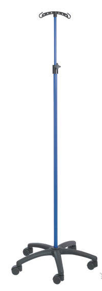 Infuushouder - 4 haken - blauw