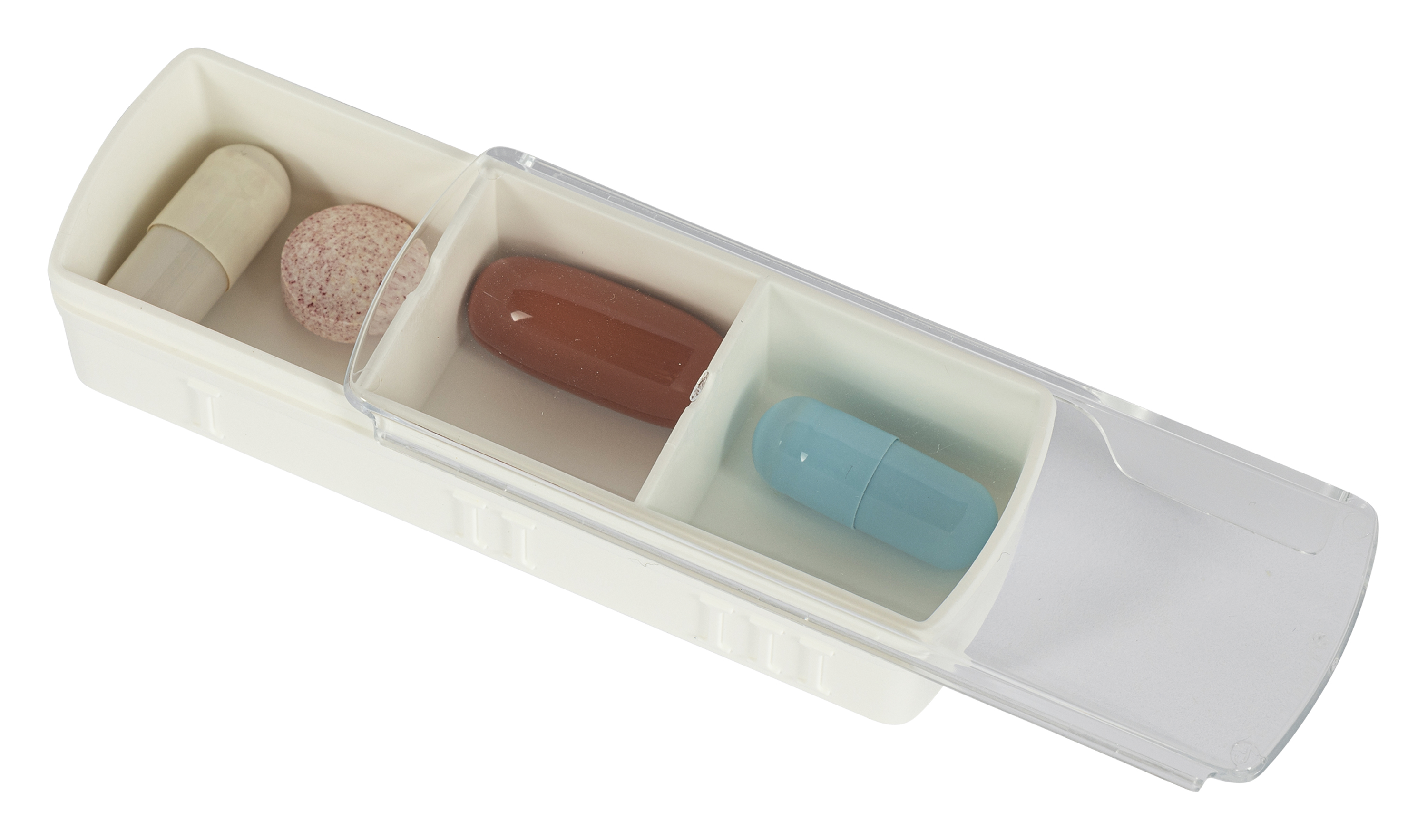 Pillendoos ANABOX® MINI PLUS met pillensplijter - voor 31 dagen