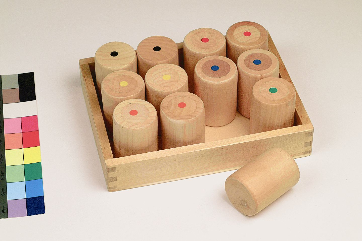 Houten gewichtscilinders set van 6 paar -- 542273