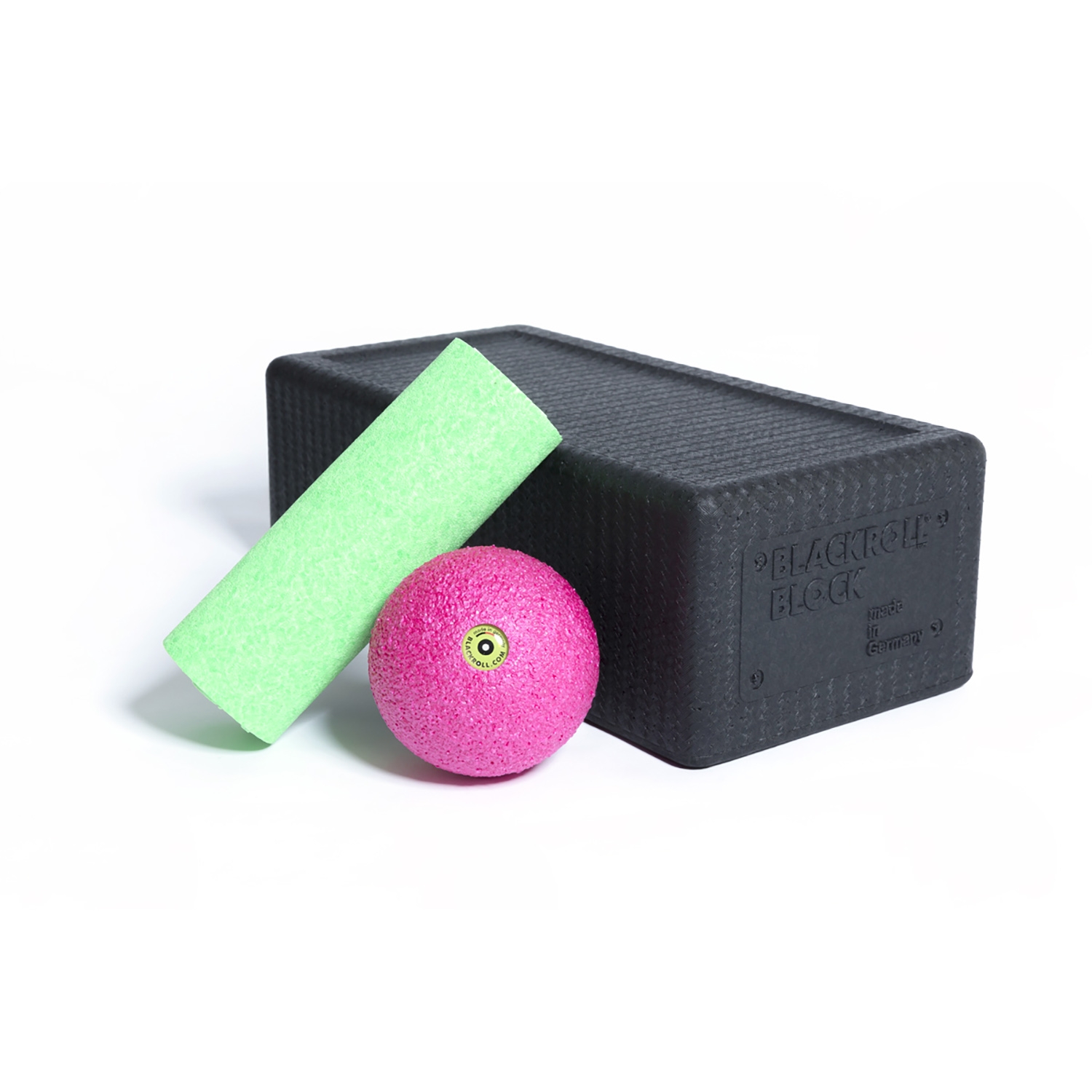 Blackroll Set Block - Mini - ball - zwart/groen/roze