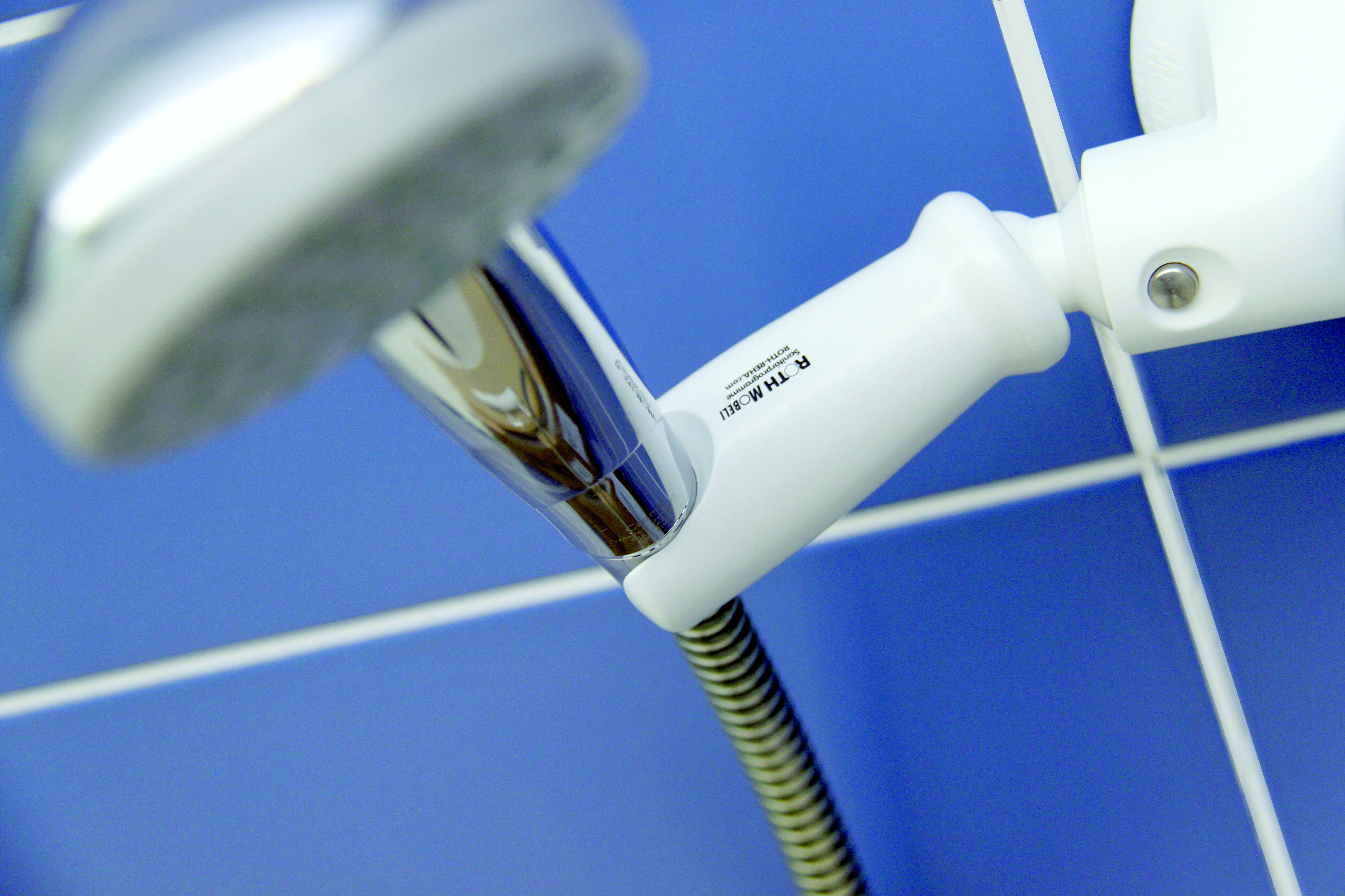 Porte-douche sur ventouse Mobeli fixe avec indicateur de sécurité