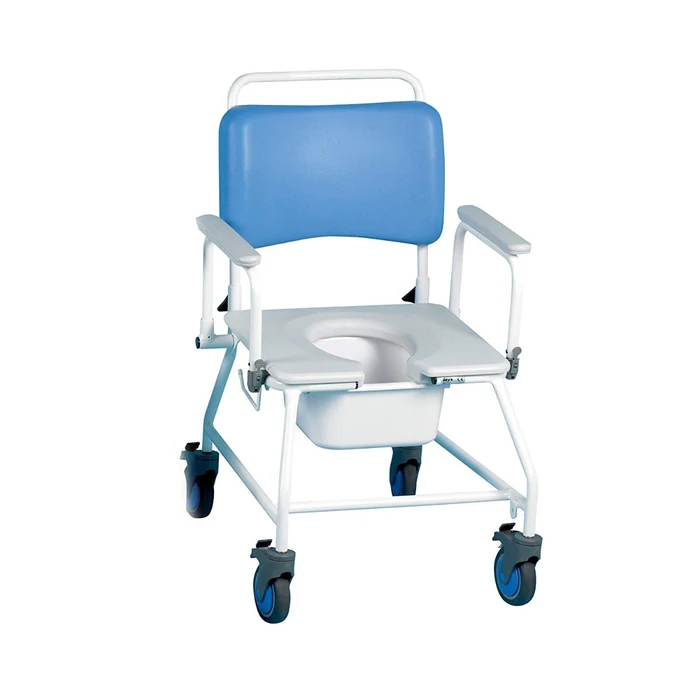 Chaise de douche/percée avec roulettes bariatrics Atlantic XL - avec support pieds -- 598F