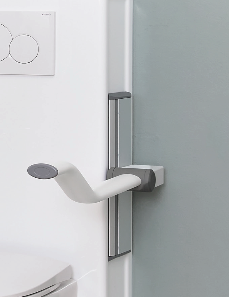 Toilet Lifter Ropox option: barre d'appui repliable courbée 66 cm (par paire) -- 40-45013