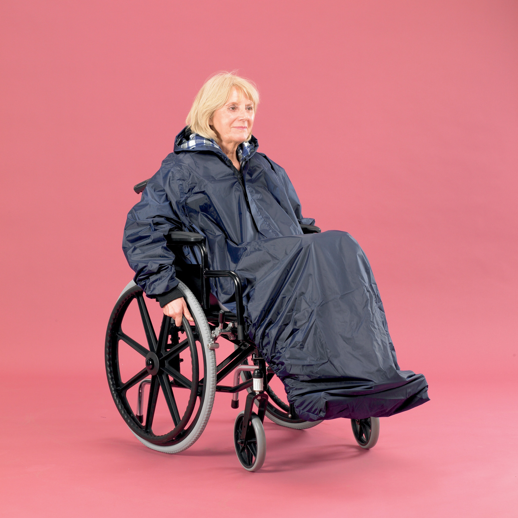 Volledige regenponcho met mouwen voor rolstoelgebruik -- AA8683