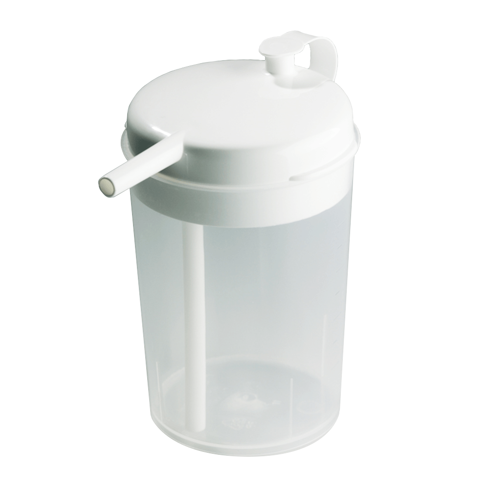 Novo Cup (voor bedlegerigen) met deksel - 250 ml - met 2 rietjes