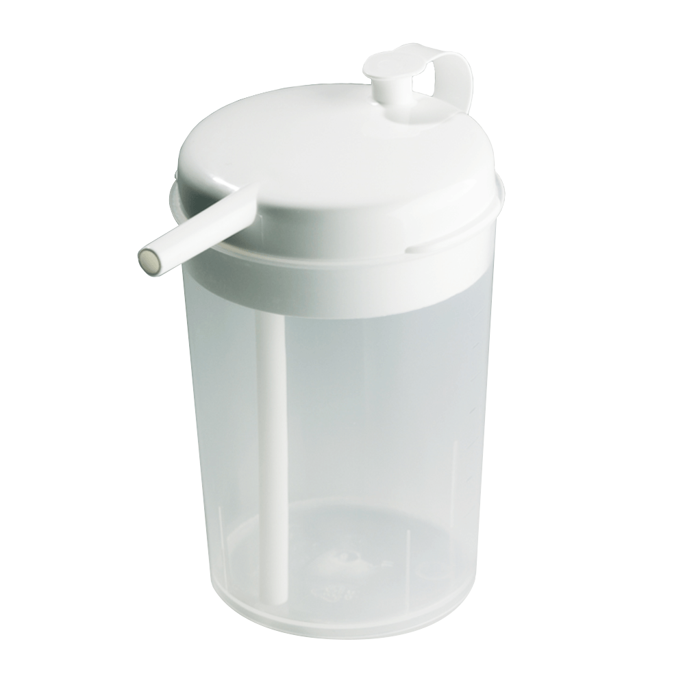 Gobelet Novo Cup pour personnes alitées 250 ml - avec 2 pailles