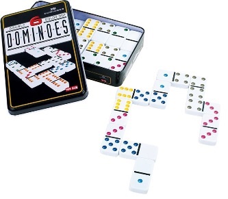 Domino vergroot en met kleurencodes -- 3494