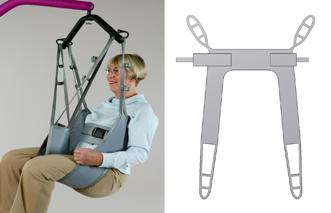 Harnais Domino Thorax pour lève personne All-in-One Ropox: bain/toilette L - max. 125 cm -- 25-48023
