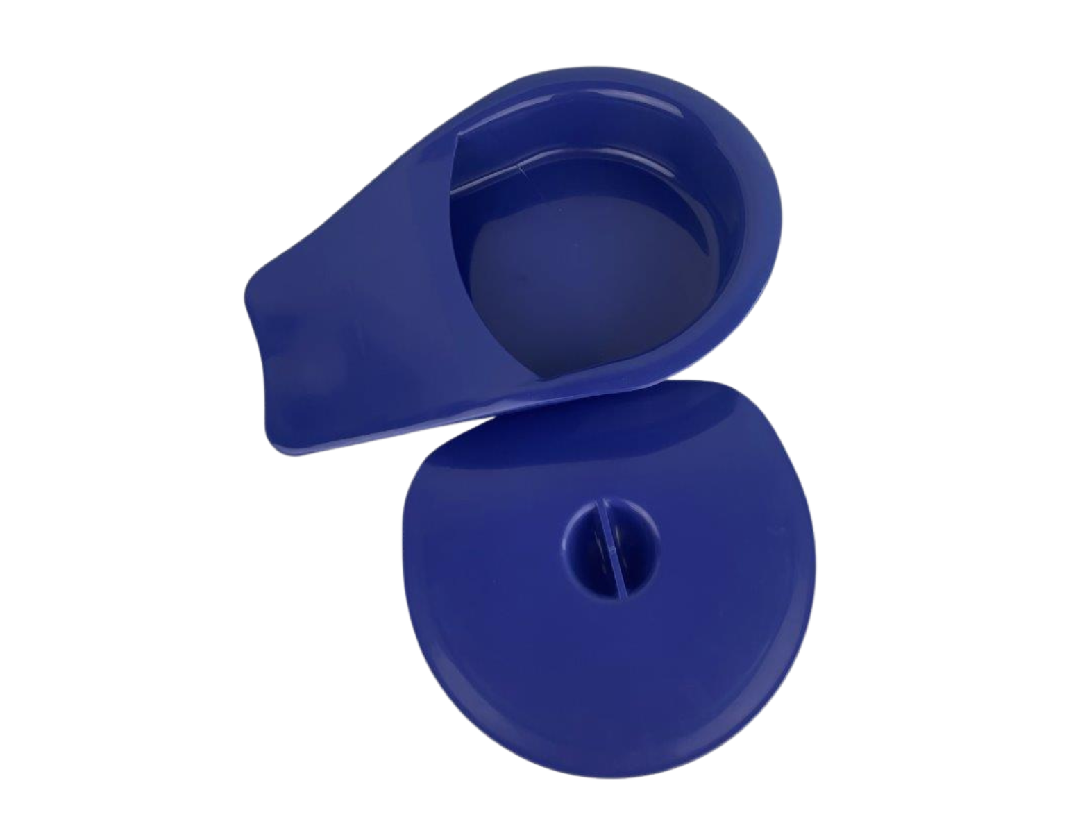 Bedpan met deksel - blauw