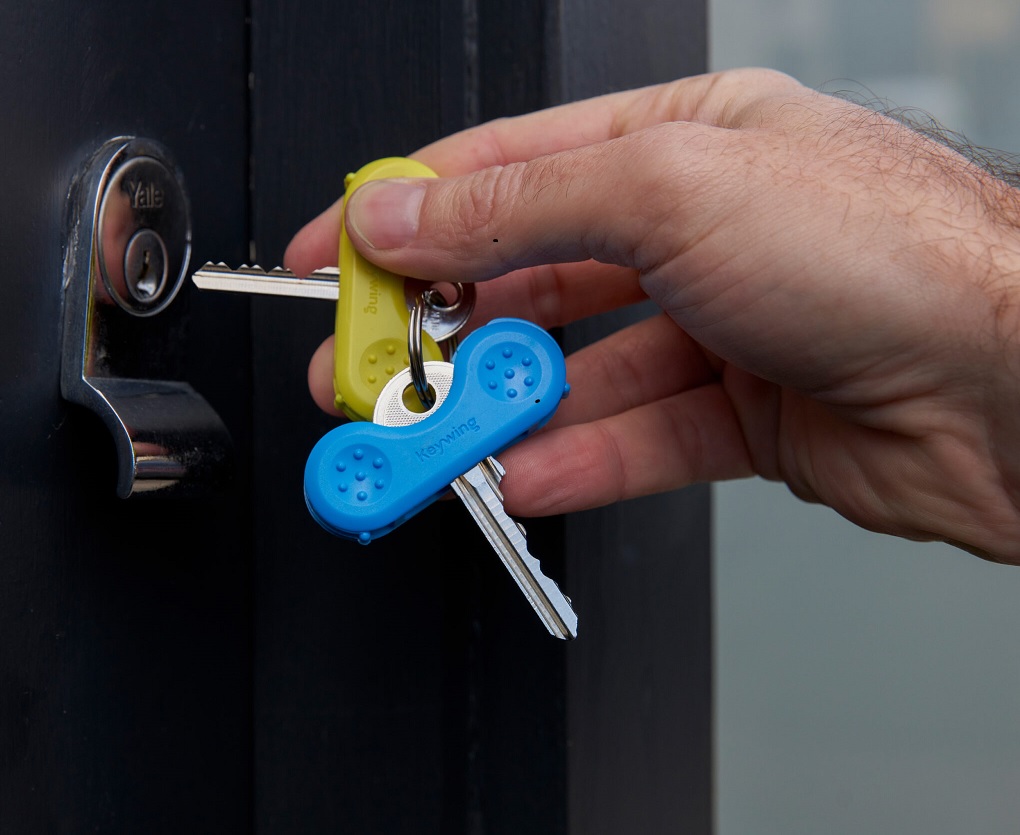 Keywing aide pour un clé - un ensemble de 3 - bleu-vert-rose