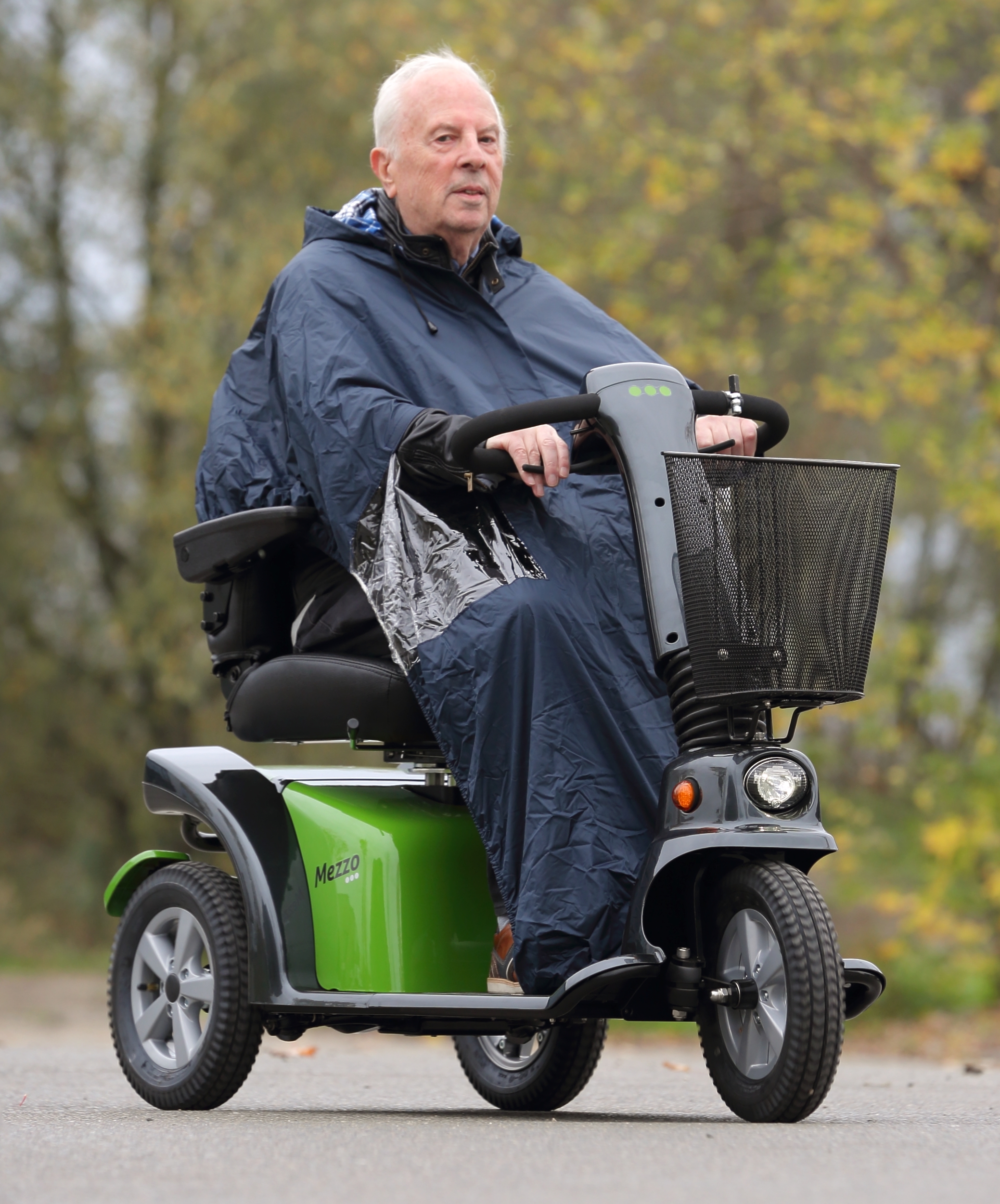 Volledige regenponcho voor scooter of elektrische rolstoel