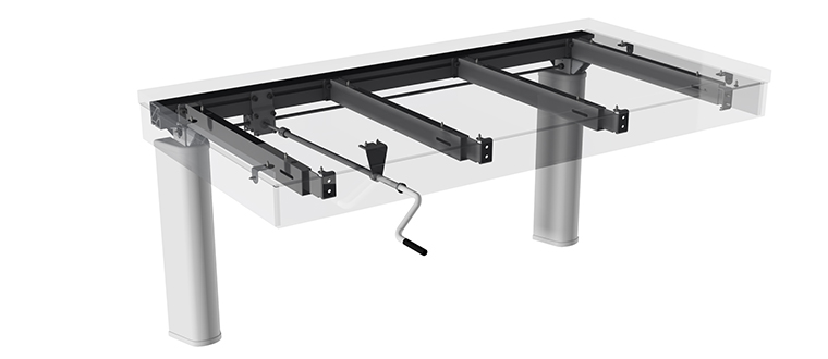 Châssis  FlexiManual réglable en hauteur pour plan de travail 95 cm -- 30-65095-6