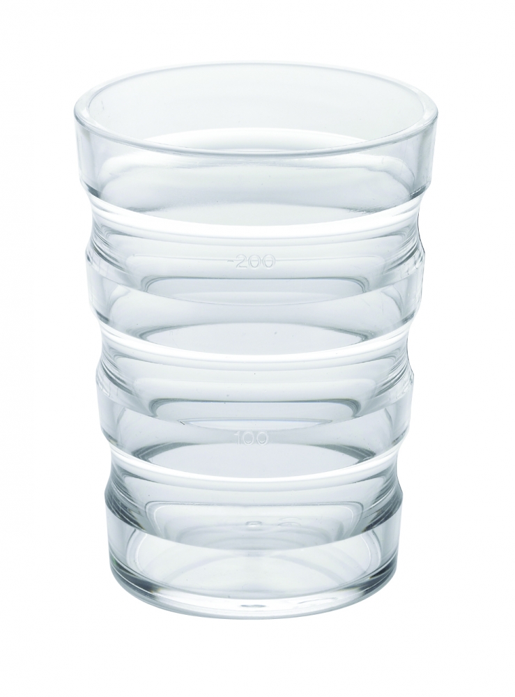 Rillenbeker - 200 ml - glashelder -- 102030C