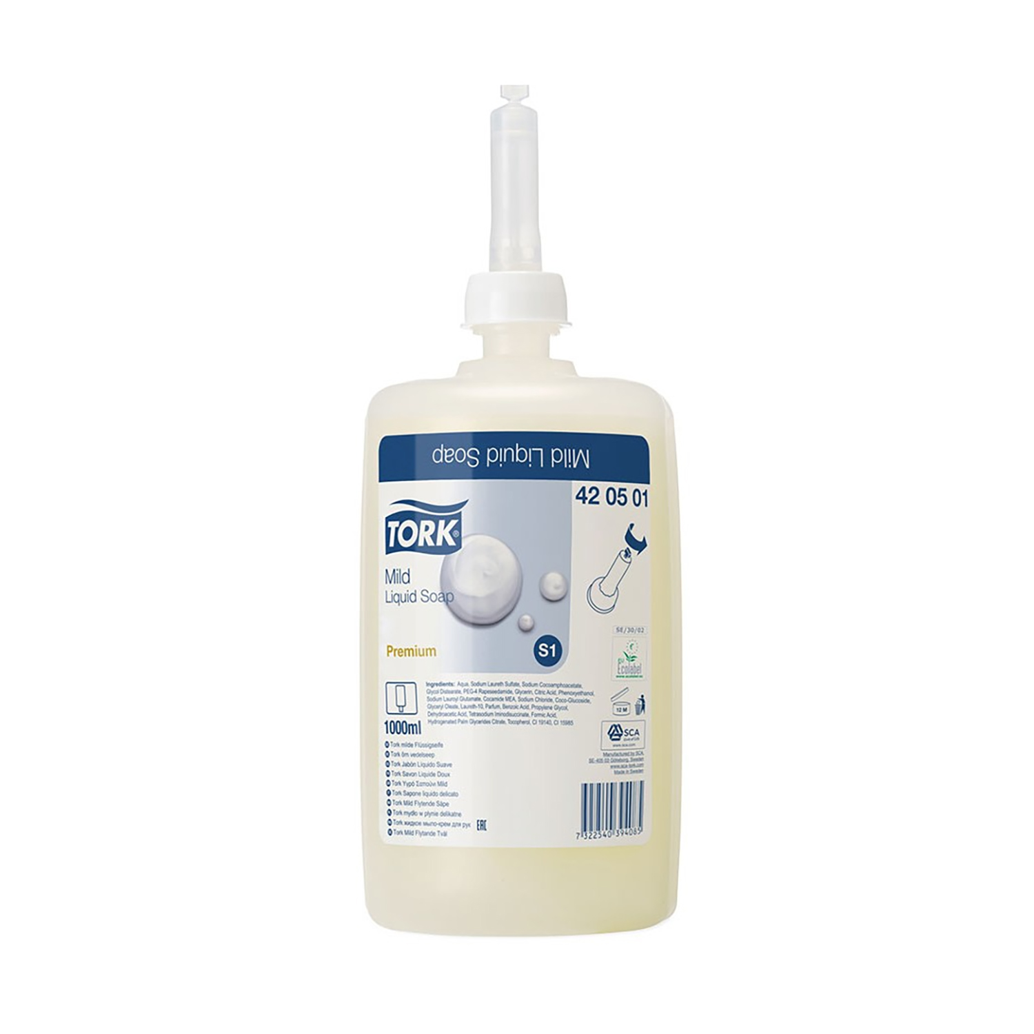 Tork savon liquide - doux - légèrement parfumé - 1 l