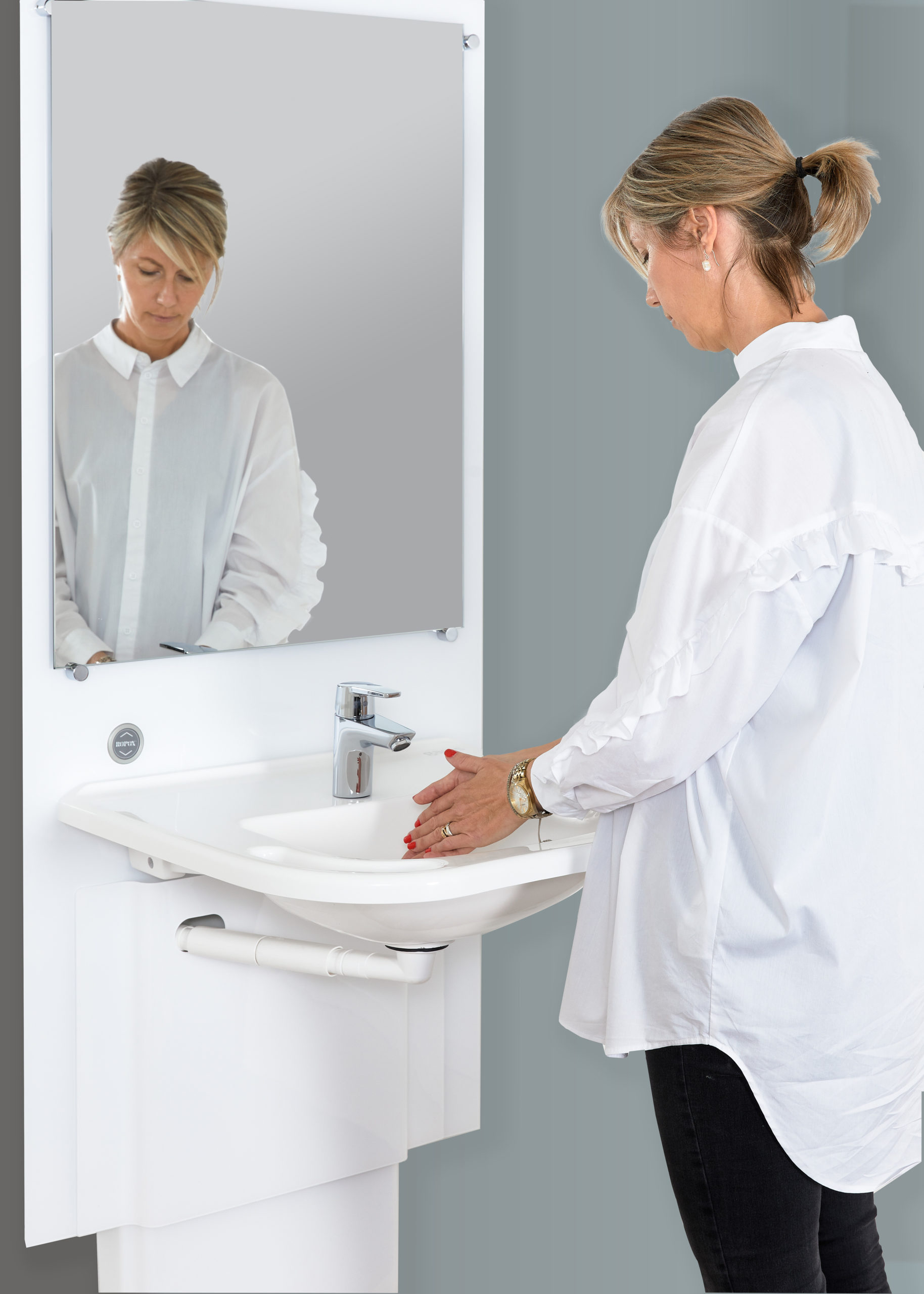 Lavabo Ropox Slimline met geïntegreerde handvatten - 40-15601