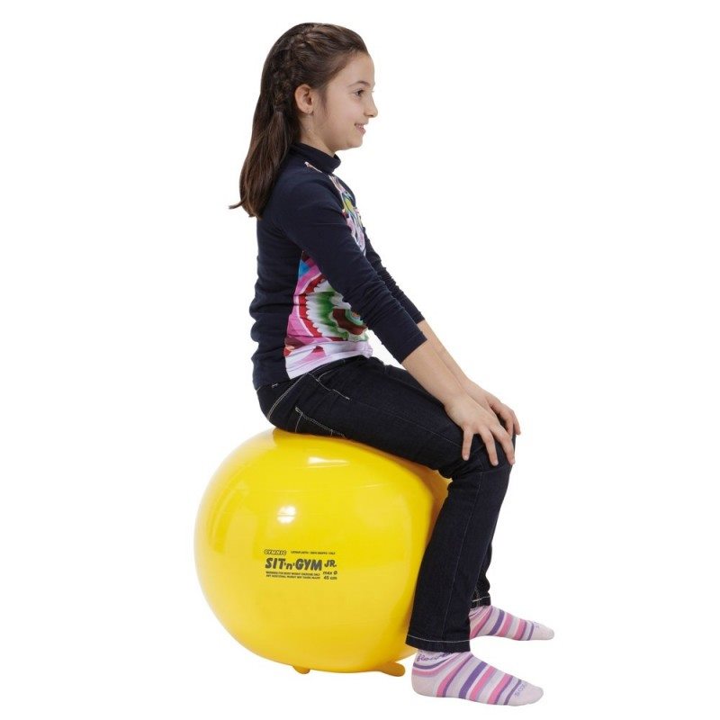 Balle siège avec petits pieds Sit'n Gym 45 cm - jaune -- 4008945