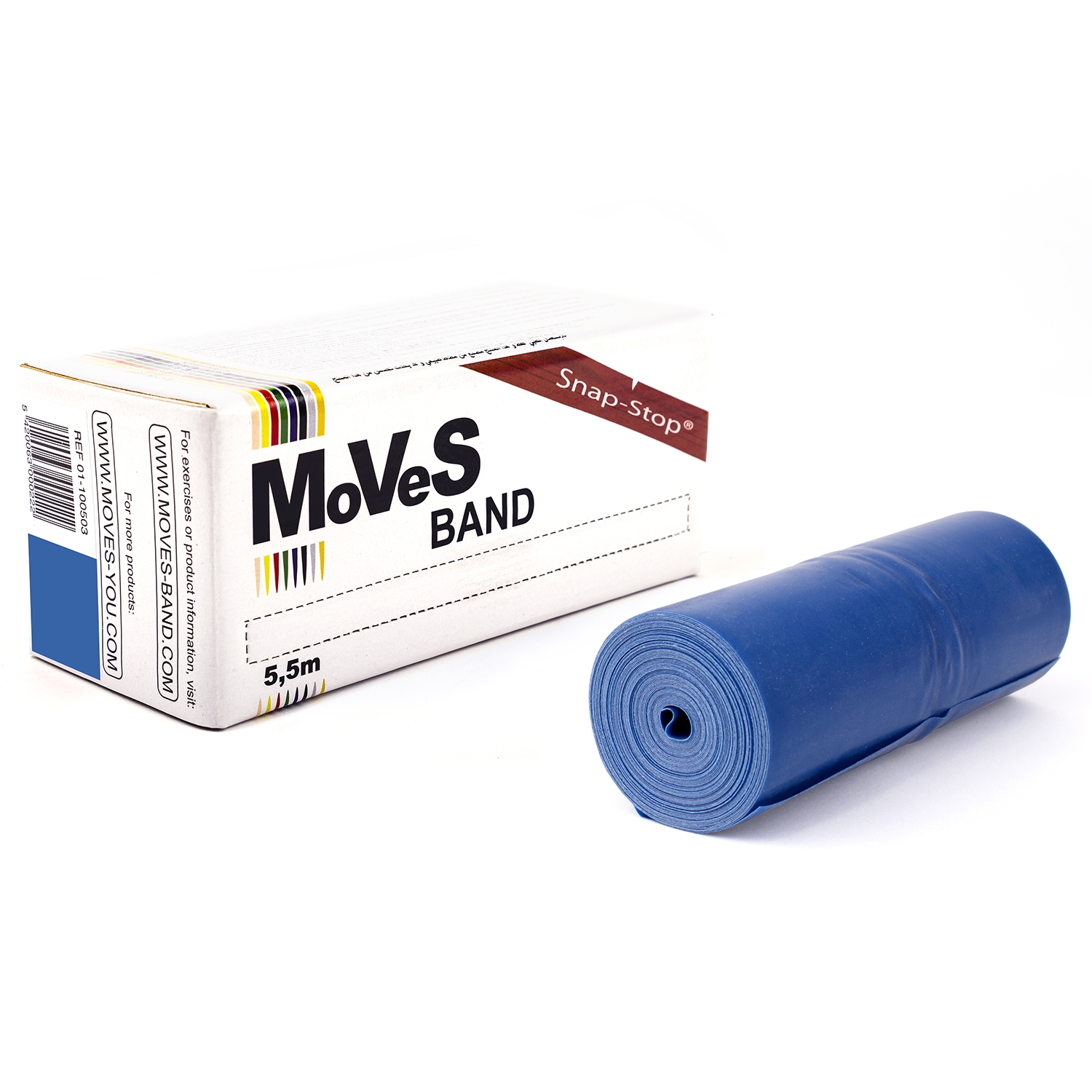 Bandes d'exercices MoVeS - 5,5 m - extra fort - bleu