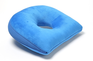 Coussin en forme de bouée et en coin - visco RFM Medical 42 x 36 x 10 cm - bleu