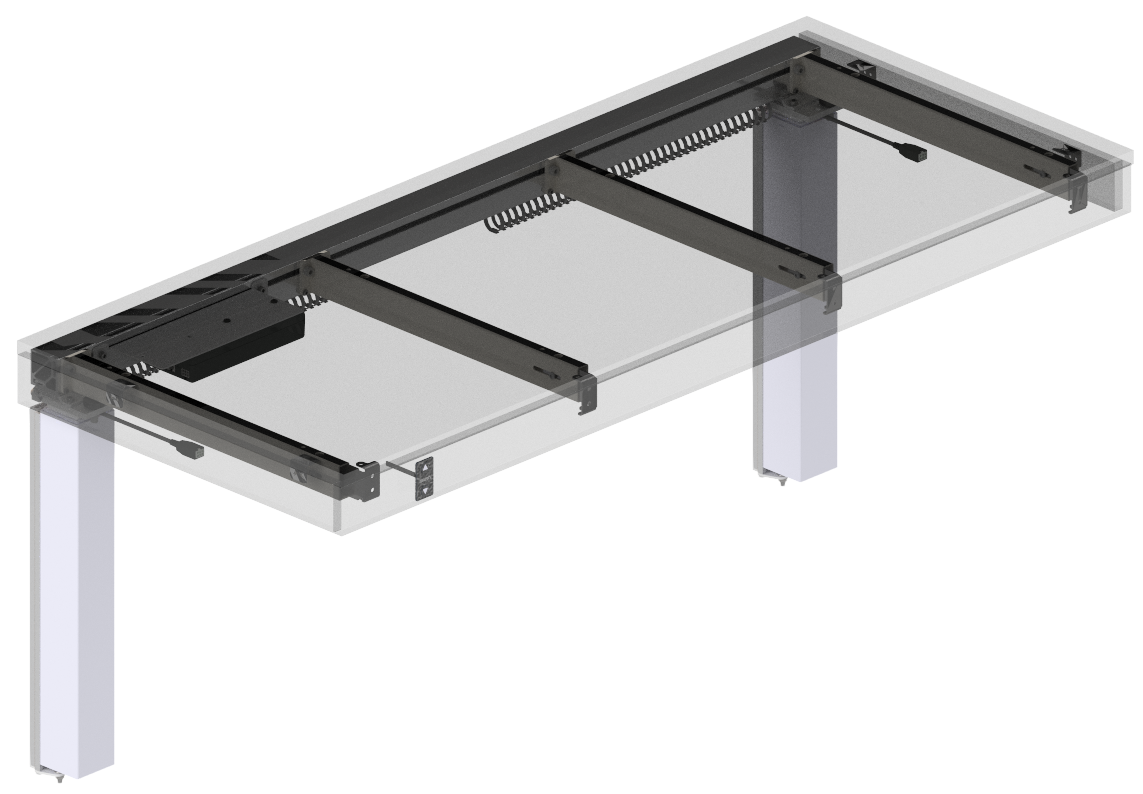 Châssis électrique FlexiPlus réglable en hauteur pour plan de travail 60 cm -- 30-90060-1