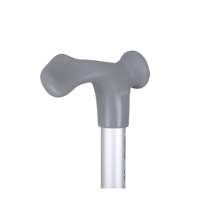 Wandelstok aluminium met anatomische handgreep Days metaalkleur - links - 73 - 96 cm -- 412L