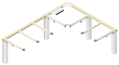 FlexiPlus Corner hoekopstelling elektrisch 90-200 x 90-300 cm -- 30-91001-1