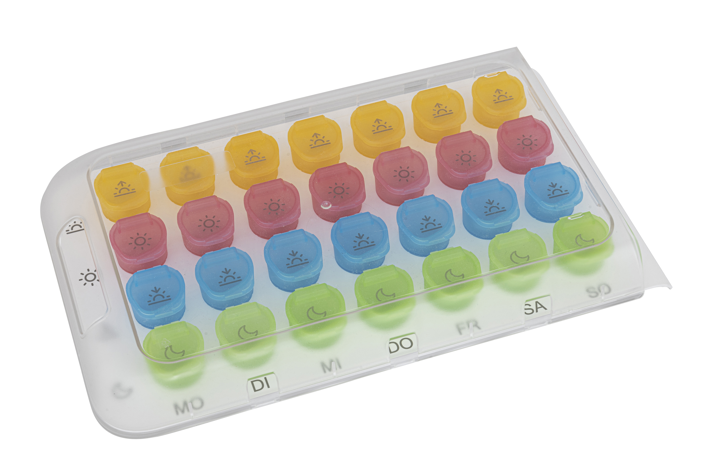 Boîte à médicaments ANABOX® pour 1 semaine 7 x 4 - 28 cups colorés