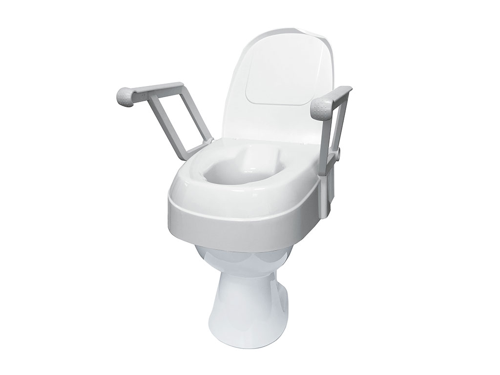 Rehausseur de toilette avec accoudoirs, réglable en hauteur, compact TSE 120