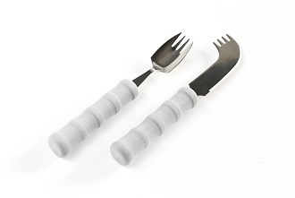 Lichtgewicht éénhandig bestek vork/ lepel -- AA55511