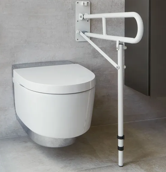 Opklapbare toiletbeugel met steun - standaard - 75 cm -- M48465