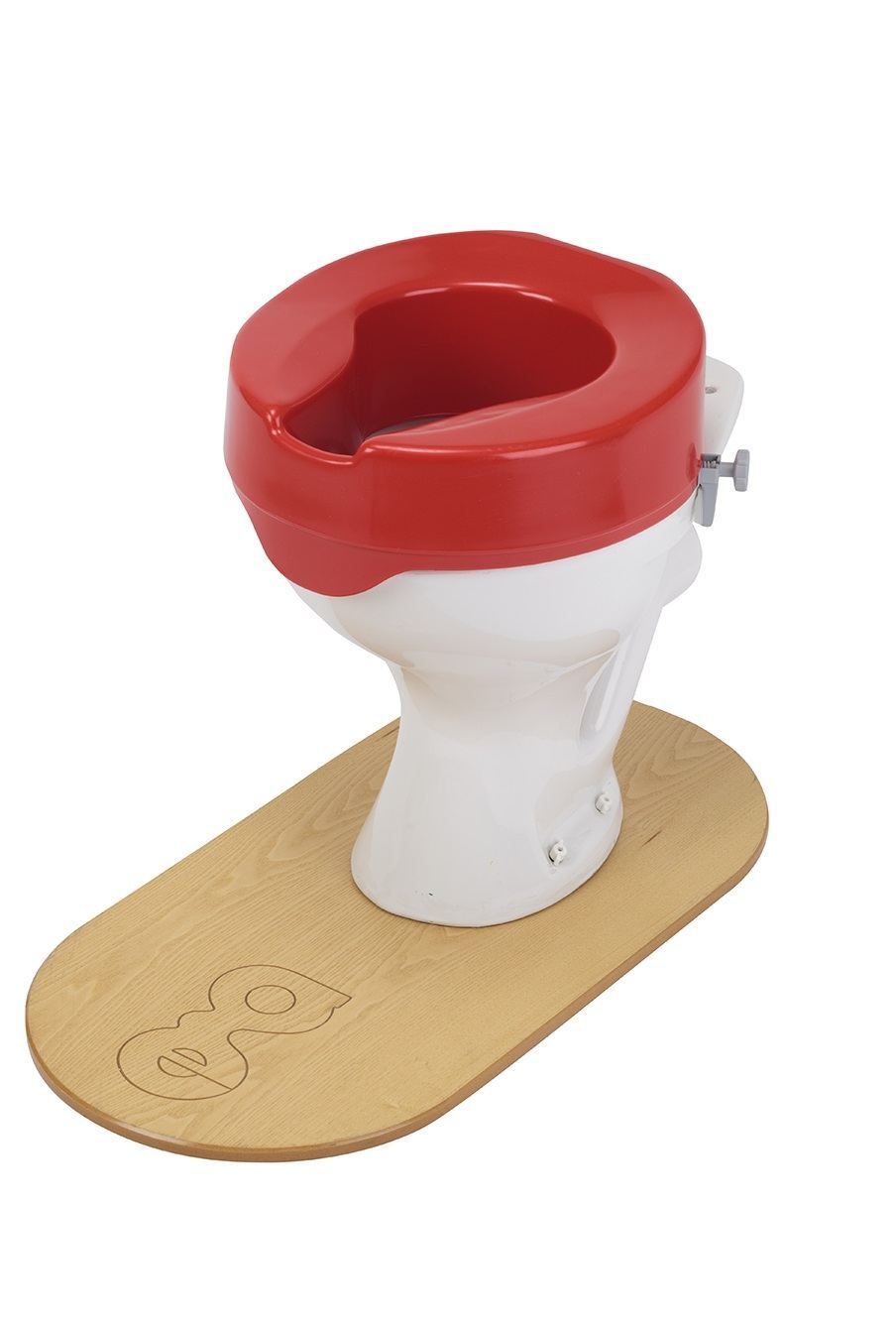 Toiletverhoger in contrastkleur 5 cm - rood