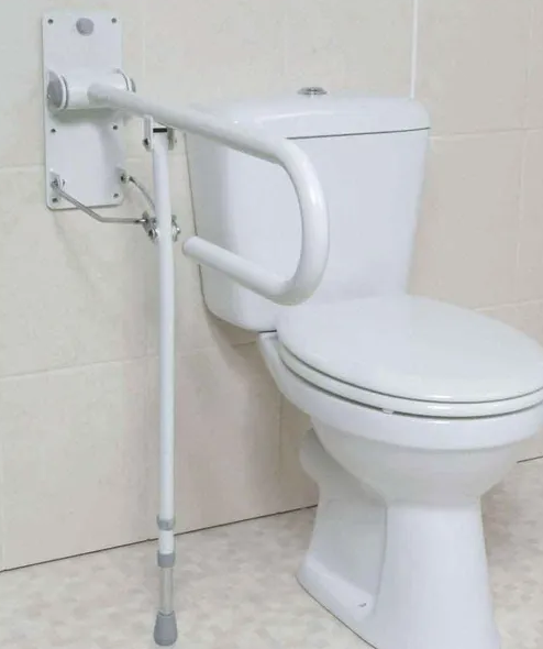 Opklapbare toiletbeugel met steun - standaard - 76 cm