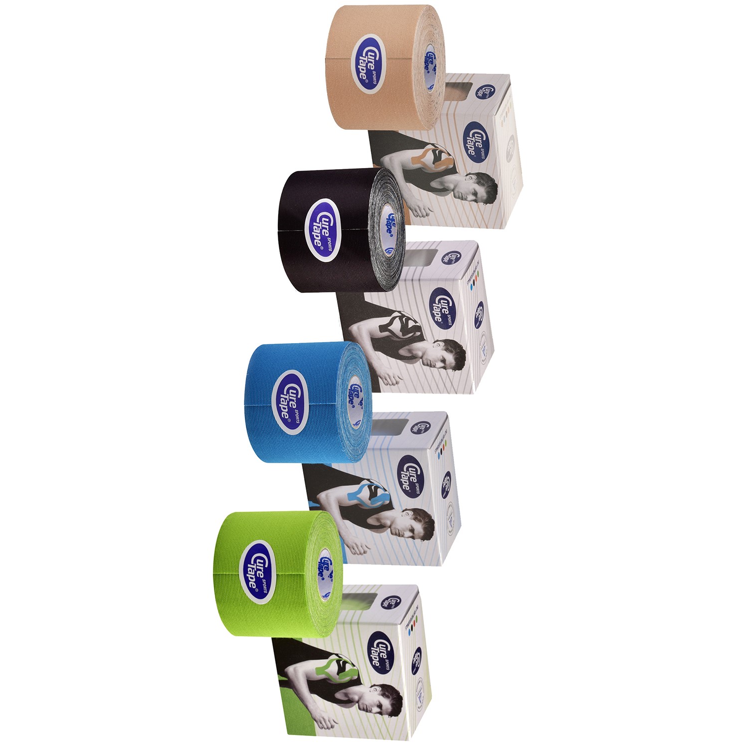 CureTape Sports kinesiotape - 5 cm x 5 m - groen